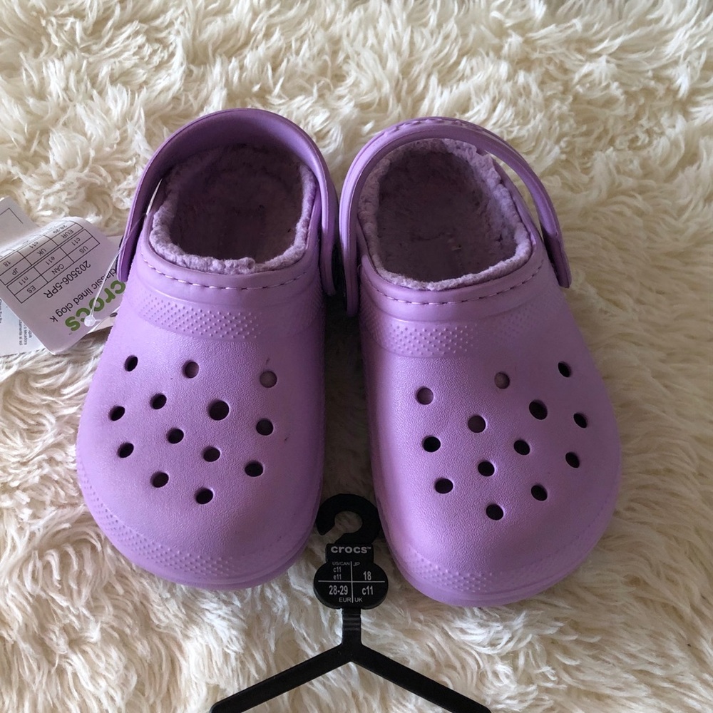 Crocs Classic Lined Purple Clogs